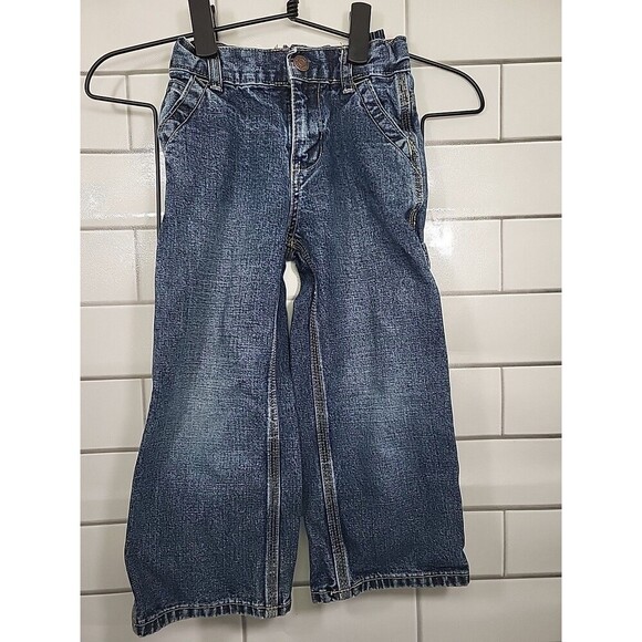 Osh Kosh Boys 4T Denim Carpenter Pants Jeans Pre-school Outdoor Casual - Picture 1 of 4